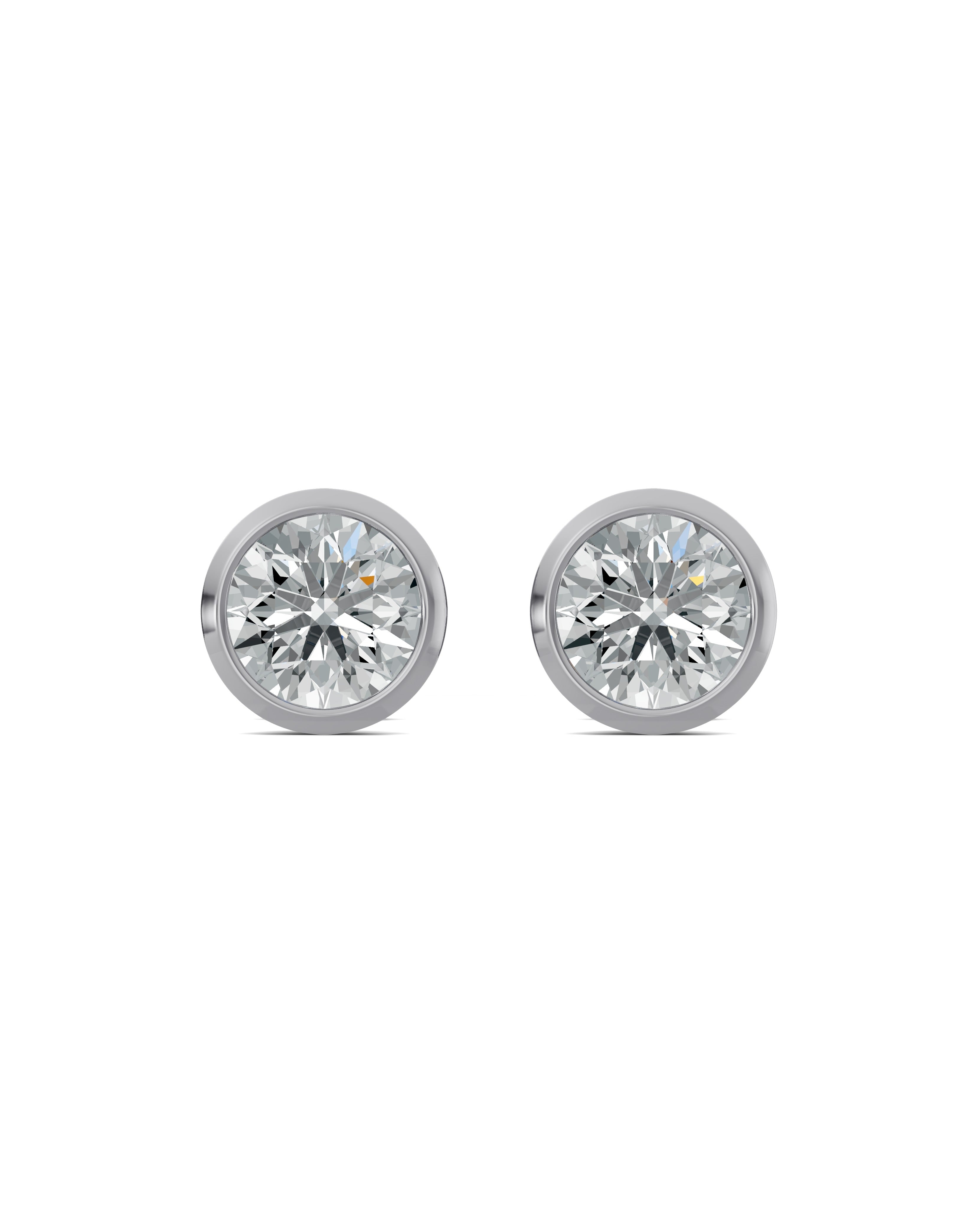 Substance 2 Carat Full Bezel Stud Earrings by Blissed